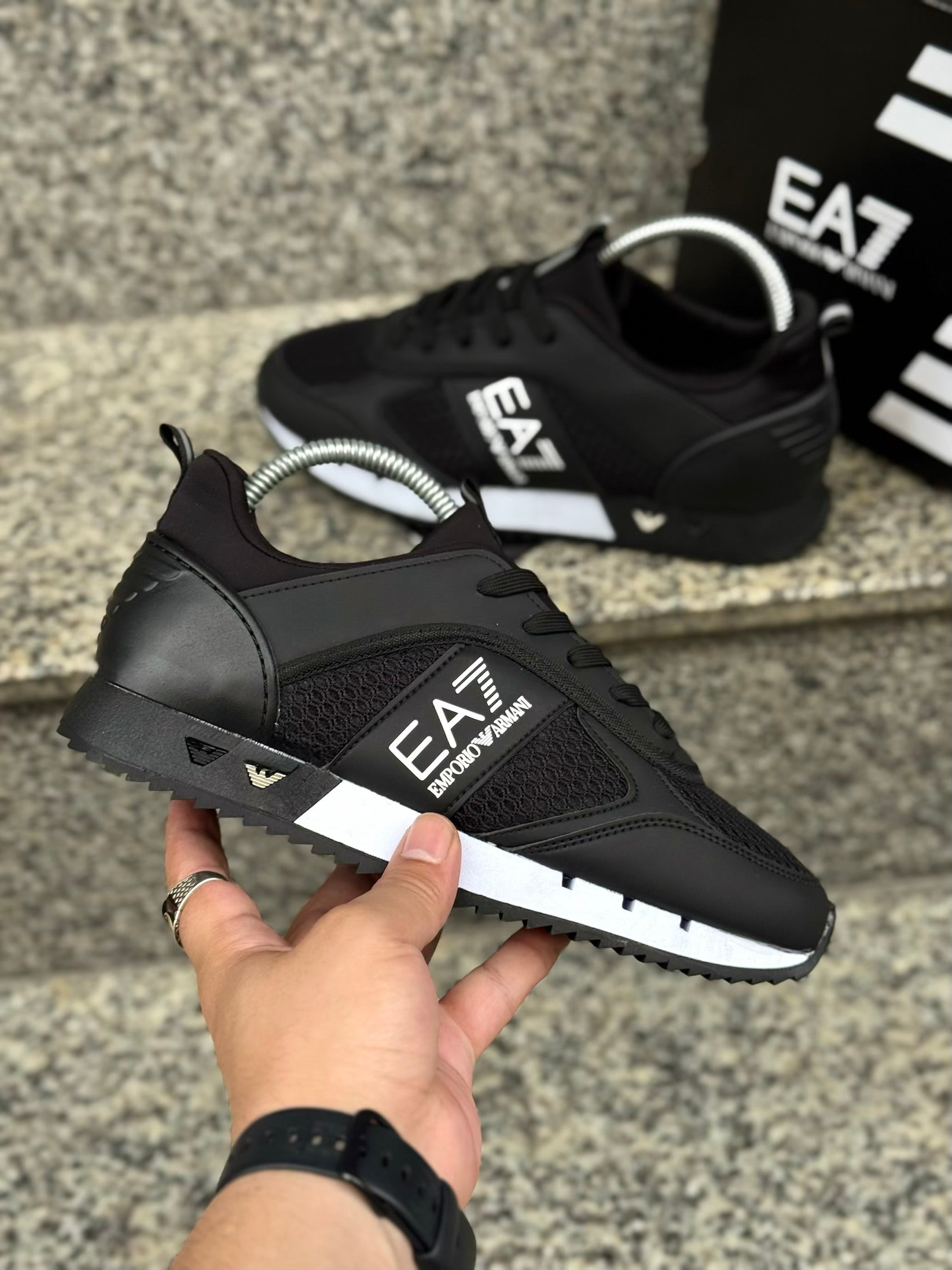 Siyah EA7 Emporio Armani Erkek Sneaker E.K