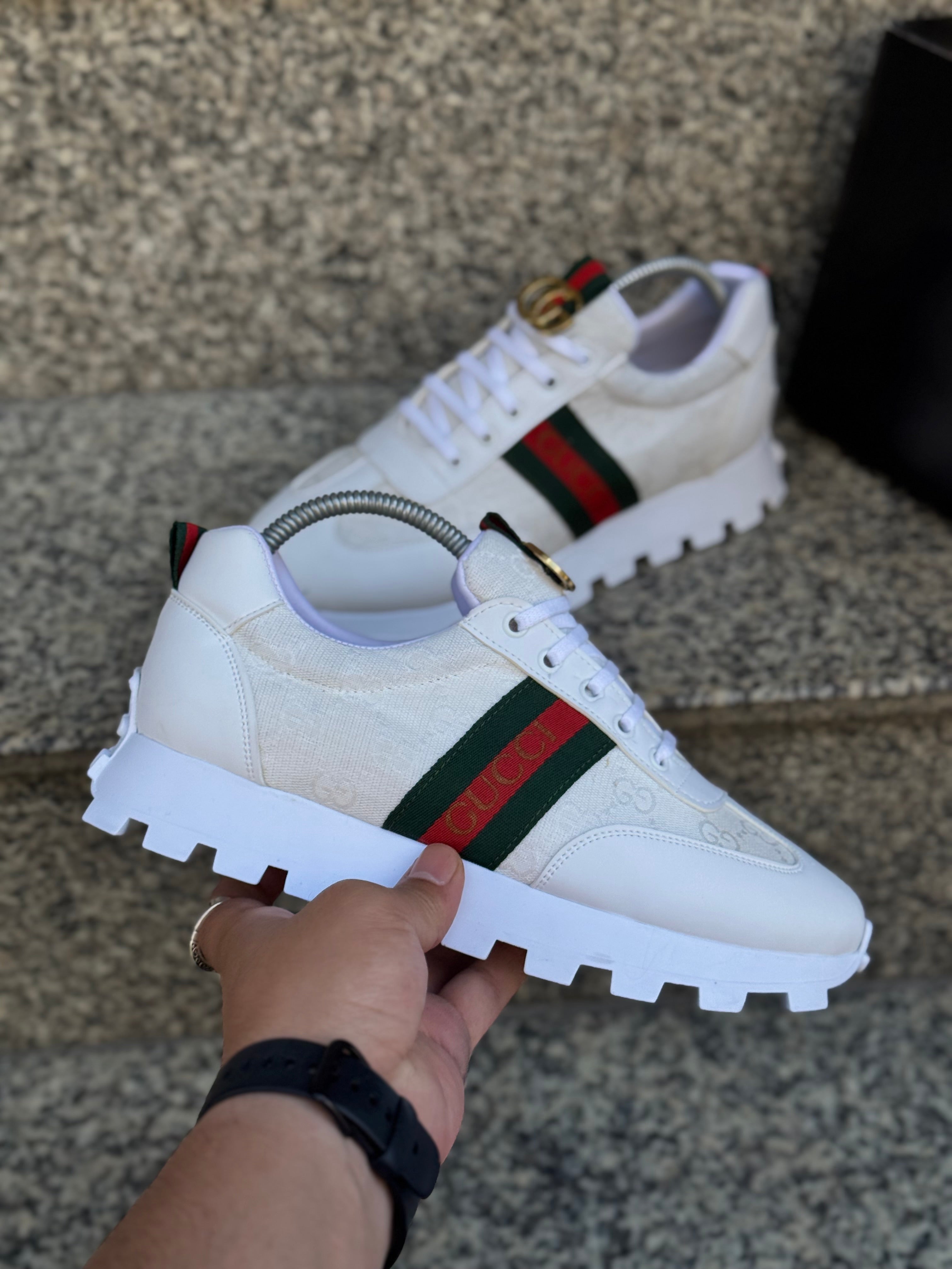 Gucci Erkek Sneaker – Beyaz B.G