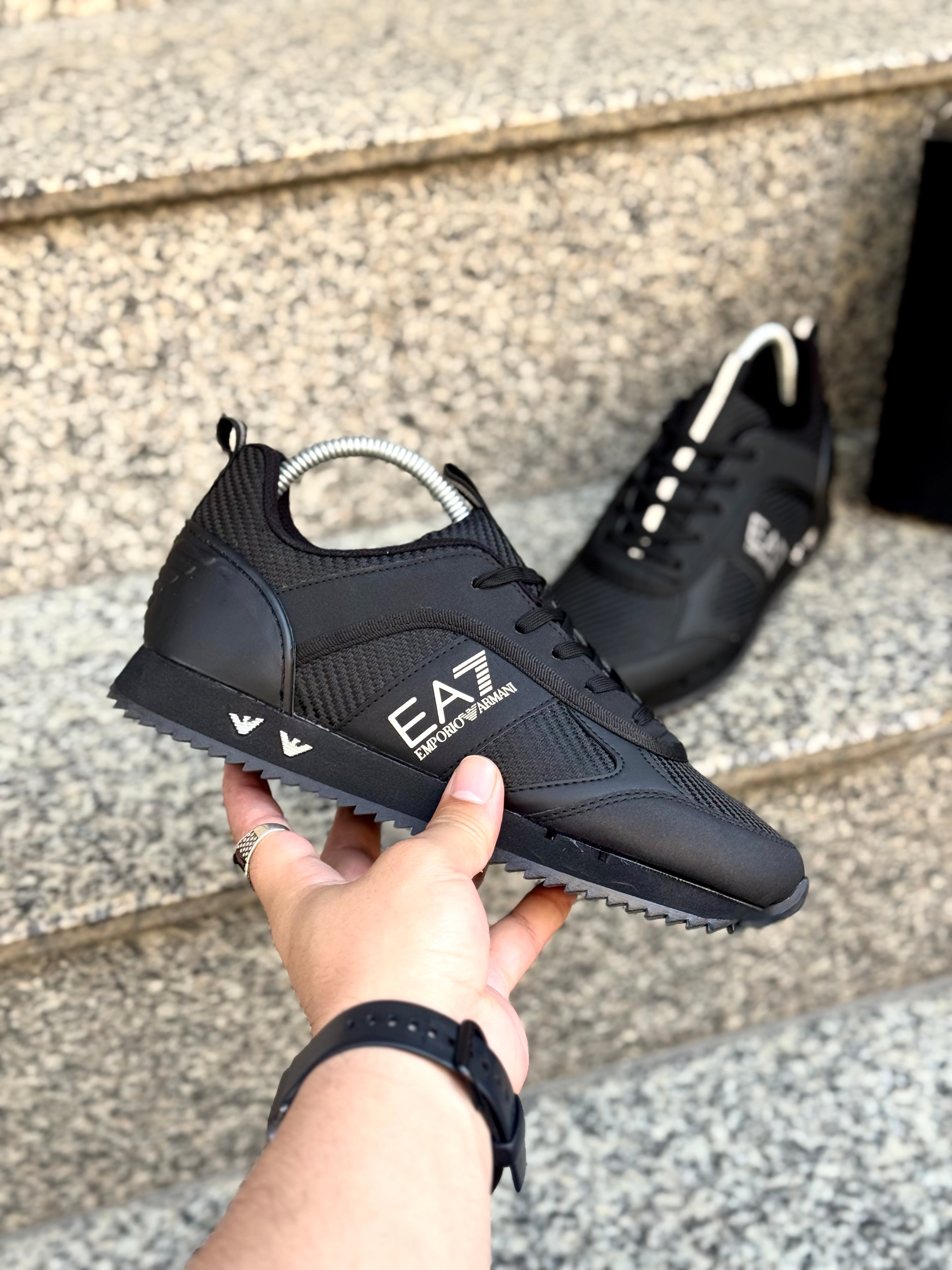 EA7 Siyah Gümüş Siyah Sneaker