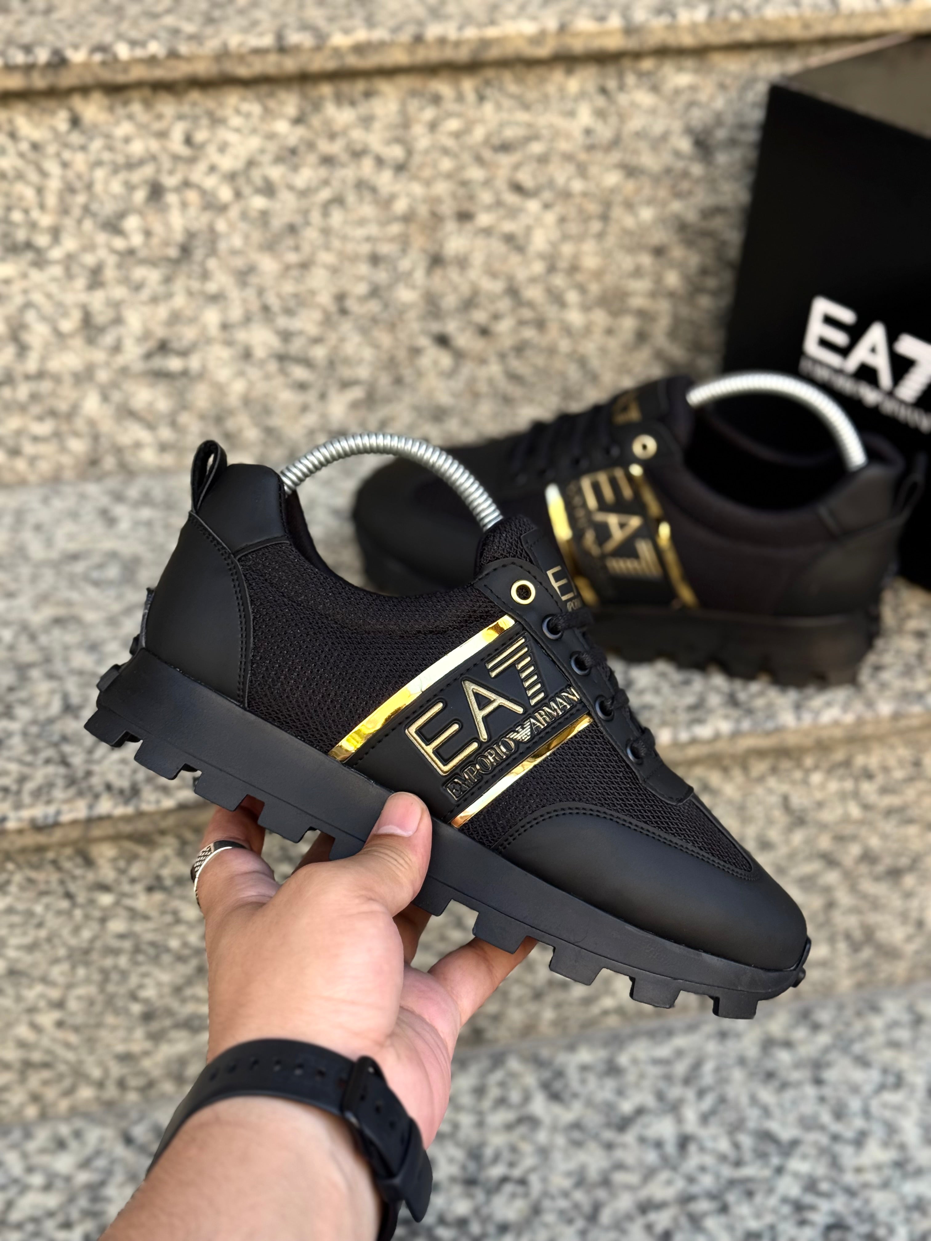 EA7 Erkek Sneaker – Siyah/Gold 01 B.G