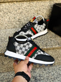 Gucci Erkek Sneaker – Siyah Gri Desenli B.G